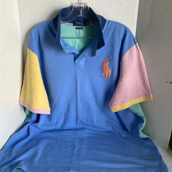 Polo Ralph Lauren Other - Ralph Lauren Polo BIG Pony multi colored men’s size XXL SHORT SLEEVE SHIRT